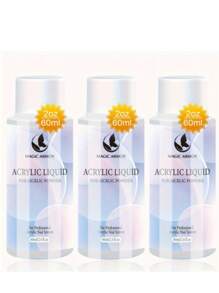 Acrylic Liquid Monomer 3*60ml Acrylic Nail Polish Acrylic Liquid Low Odor Professional Acrylic Liquid For Nail Extension For Beginners Nail Art DIY - 無色 - 查看 1