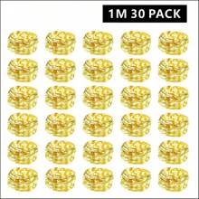 1/5/10/20/30 stuks Mini LED-feeërieke lampjes - op batterijen werkende koperdraadlampjes, geschikt voor Kerstmis, Moederdagdecoratie, decoratieve geschenken, bloemen, festivals, bruiloften, tuinen, feestbenodigdheden, knipperende vuurvliegjeslampjes