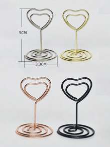 Set de 10 piezas de soportes de tarjetas de escritorio, soportes de visualización, soportes de tarjetas y fotos para la configuración de la mesa, soportes de números de escritorio, soportes de notas de alambre, soportes de números de mesa, soportes de tarjetas de visita, para bodas, aniversarios, fiestas de cumpleaños, centros de mesa, soportes de tarjetas de mesa para fiestas de cumpleaños