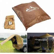 Car Awning Canopy Car Tent Portable Camping Awnings Car Trunk Tent SUV Awning Shelter Rear Sunshade Canopy Waterproof Tailgate Shade Awning - Yellow Brown - View 4