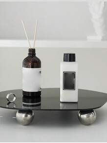 1pc Asymmetrical Acrylic Tray, Home Decor Candle Stand, Instagam Props For Photoshoot - Multicolor - View 4