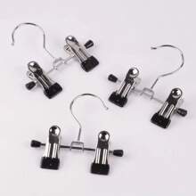 10 pièces set de pinces multifonctionnelles, pinces réglables, antidérapantes, pinces pour pantalons en métal brossé, pinces portables pour le séchage des chaussures, pour une utilisation dans les magasins de vêtements et les ménages, pince sans trace
