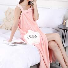 CAIROCK Wearable Bath Skirt, Enlarged Bathrobe, Thickened Bath Towel, Pure Cotton Soft Absorbent Coral Velvet, Household Adult Wrap - Pink - View 3