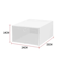 Youyijia 12x White Plastic Shoe Storage Boxes Drawer Stackable Foldable Durable Organiser