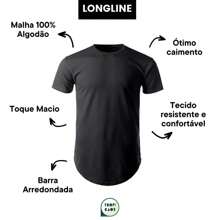 Tropicaos Kit 2 Camisetas Oversized Tapa Bumbum Feminina Longline Estampada Academia Fitness 100% Algodão - Verde e Amarelo - Visão 7
