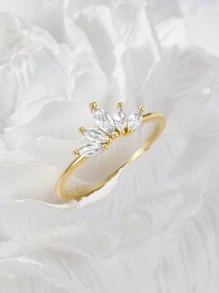 1pc Pure Silver Ring,1pc Pure Silver Necklace, 1 Pair Of Pure Silver Earrings Jewelry Set, Featuring An Anti-Allergenic Design With A Simple Yet Elegant Full-Rhinestone Crown, Highlighting Your Refined, Romantic And Versatile Elegant.