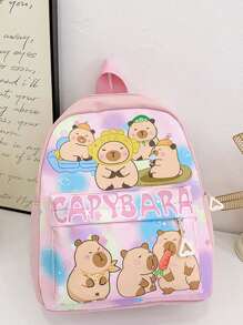 New Cartoon & Cute Backpack, Simple Fashion Casual Everyday Use - Multicolor - View 10