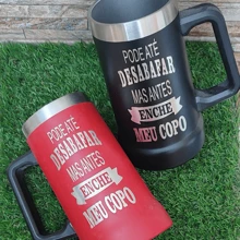 709ML THERMAL BEER MUG, Personalized With Laser WITH THEME: YOU CAN EVEN LET IT OUT - NEW LAUNCH DOUBLE WALL MUG - Beer Glass Gift Ideas - 黑色 - 查看 3