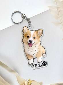 Portachiavi personalizzato con foto e nome, portachiavi personalizzato a forma di animale domestico, portachiavi per cani personalizzato, portachiavi con foto di gatti, portachiavi fotografico personalizzato, portachiavi in acrilico con ritratto personalizzato, portachiavi per cani, foto di animali domestici, portachiavi con stampa del logo