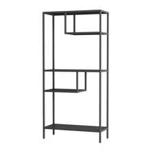 Modern Storage Shelf With 4 Compartments & Metal Legs, Freestanding Organizer,Book Shelves Display Shelves For Living Room, Bedroom, Home Office