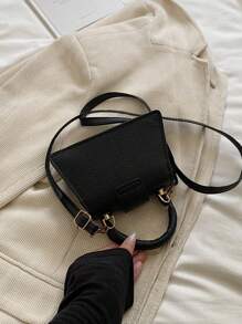 Classic Fashion Charm Mini Niche Ladies Hand Crossbody Small Square Bag, Super Fire Lychee Pattern Simple Red Envelope
