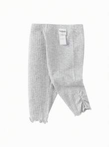 Balabala Baby Girl Lightweight Leggings, Fashion Summer Pants, 2025 New Style - Light Gray - View 4