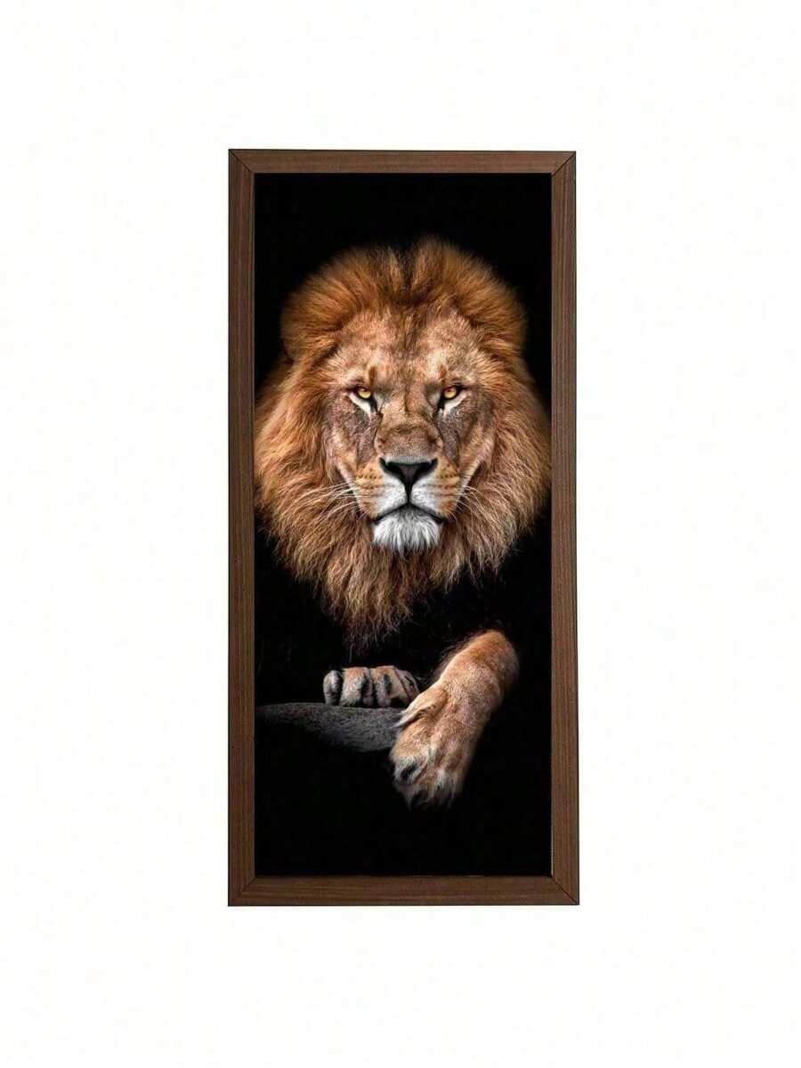 Framed Picture For Barbecue Corner And Bar 19x40cm - 44 Lion 01 - View 1