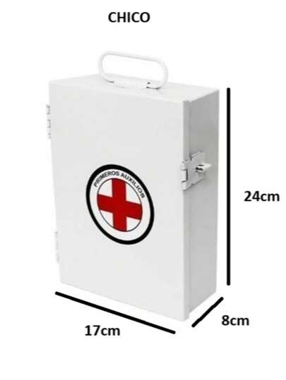 Botiquín de emergencia blanco de lámina económico | Organización básica y acceso rápido