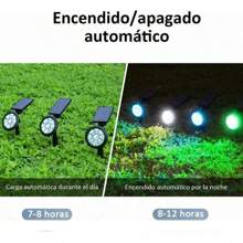 Lámpara Reflectora De Jardín,1 Lampada de Luz Solar Color Rgb para jardin - Negro - Ver 2