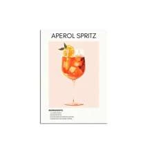 1 pieza Pintura de lienzo La Dolce Vita y Vintage Spritz Positano Italia sin marco para decoración de habitación de invitados y como regalo