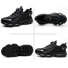 frysen Zapatos de trabajo frysen, zapatos de seguridad para hombres y mujeres, puntera de acero, antiaplastamiento, ligeros, deportivos, transpirables, con autobloqueo y liberación rápida, zapatos de protección de moda, talla 36-46 UE