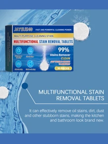 Pastillas de limpieza descontaminantes y multiusos para la cocina y el baño, para quitar la suciedad y las manchas