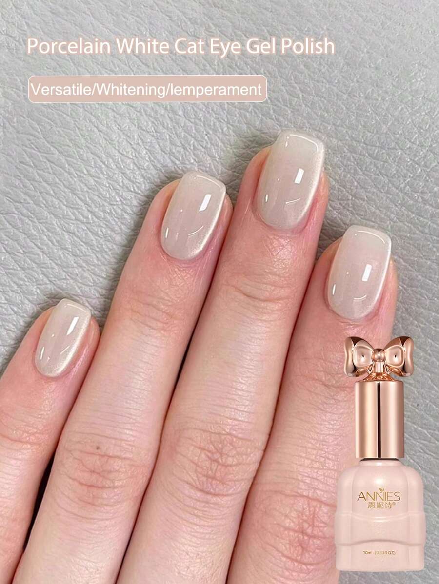 annies 10ml/1pc 月光白猫眼指甲油凝胶，2025新款闪亮珍珠白猫眼指甲油凝胶，美甲DIY - 彩色 - 查看 1