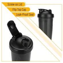 Portable Protein Shaker, 600ml Fitness Bottle With Wire Blender Ball For Fitness Enthusiasts, Athletes, Perfect For Outdoor Gym, 1 Pc.