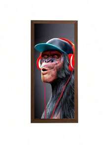 Framed Picture For Barbecue Corner And Bar 19x40cm - 41 Deaf Monkey - View 1