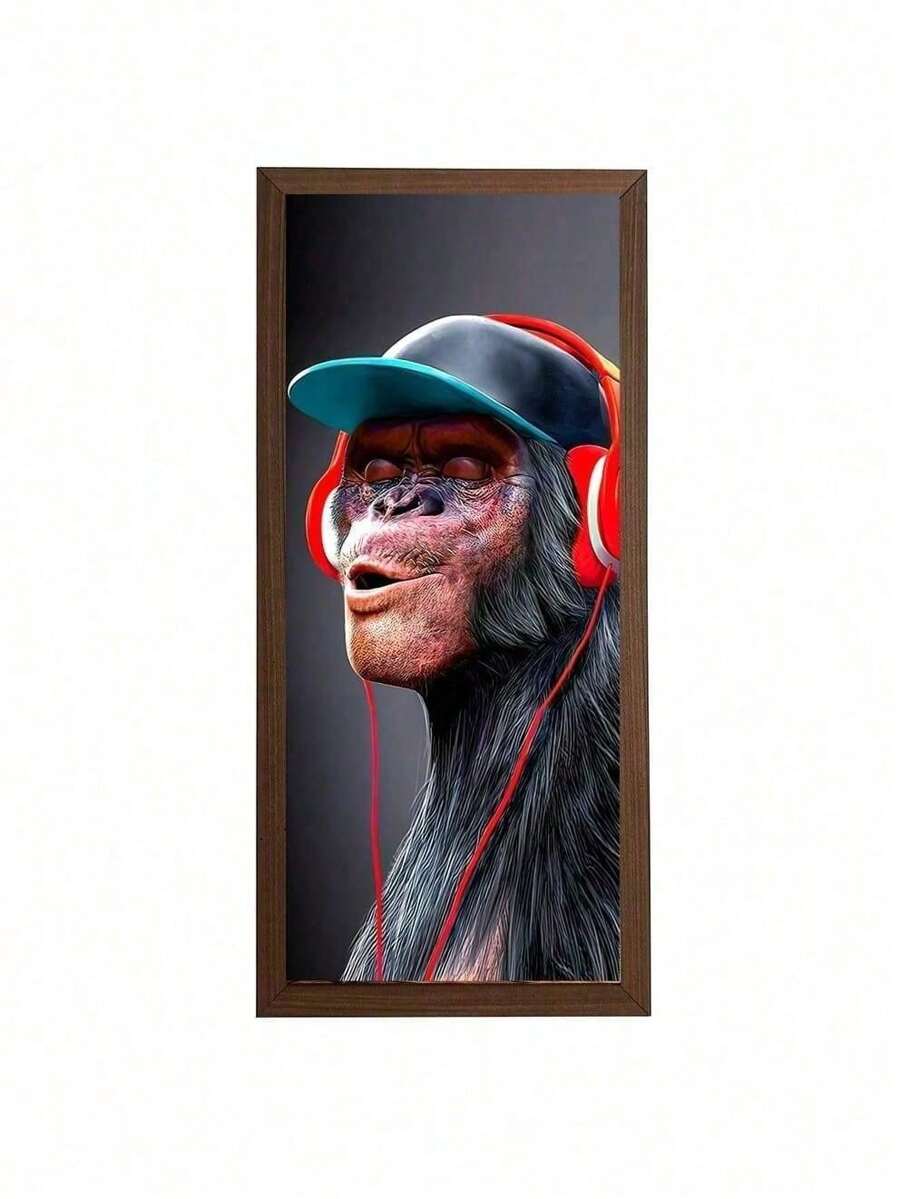 Framed Picture For Barbecue Corner And Bar 19x40cm - 41 Deaf Monkey - View 1