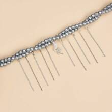 1pc European & American New Year Metal Snake Pendant Tassel Texture Necklace Chain, Delicate Choker Necklace Suitable For Women's Casual Daily Wear - Snake Necklace - View 7