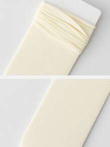 1 para miękkich białych skarpetek do połowy łydki dla kobiet, cienkie i modne skarpetki sportowe, skarpetki do kolan, skarpetki unisex dla par, podwójnie tkane, całoroczne