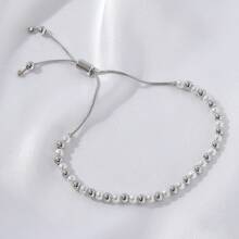 1 szt. Miedziano-złota regulowana bransoletka z koralików z zawieszką w kształcie serca, prosty styl hip-hopowy, zdobiona sztucznymi perłami, odpowiednia do codziennego noszenia przez kobiety, biżuteria na każdą porę roku