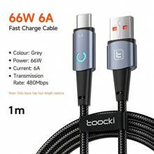 Toocki 6A USB 数据线 Type C 适用于 100W LED 快速充电器 USB C 数据线 Type C 适用于 Realme POCO - 彩色 - 查看 12