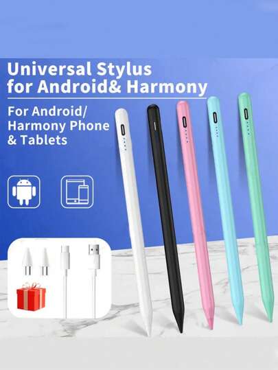 iPad-penna med handflatavvisning och lutningsavkänning, 90 mAh batteri, kompatibel med iPad 10,9 tum (2022), iPad Air 4/5/6/M4, iPad A16 11 tum (2025), iPad Air 11 tum och 13 tum (M3/M2), iPad Pro 11/12,9 tum - vit (stöder endast Apple iPad-system släppta efter 2018, inte surfplattor med resistiva eller elektromagnetiska skärmar)