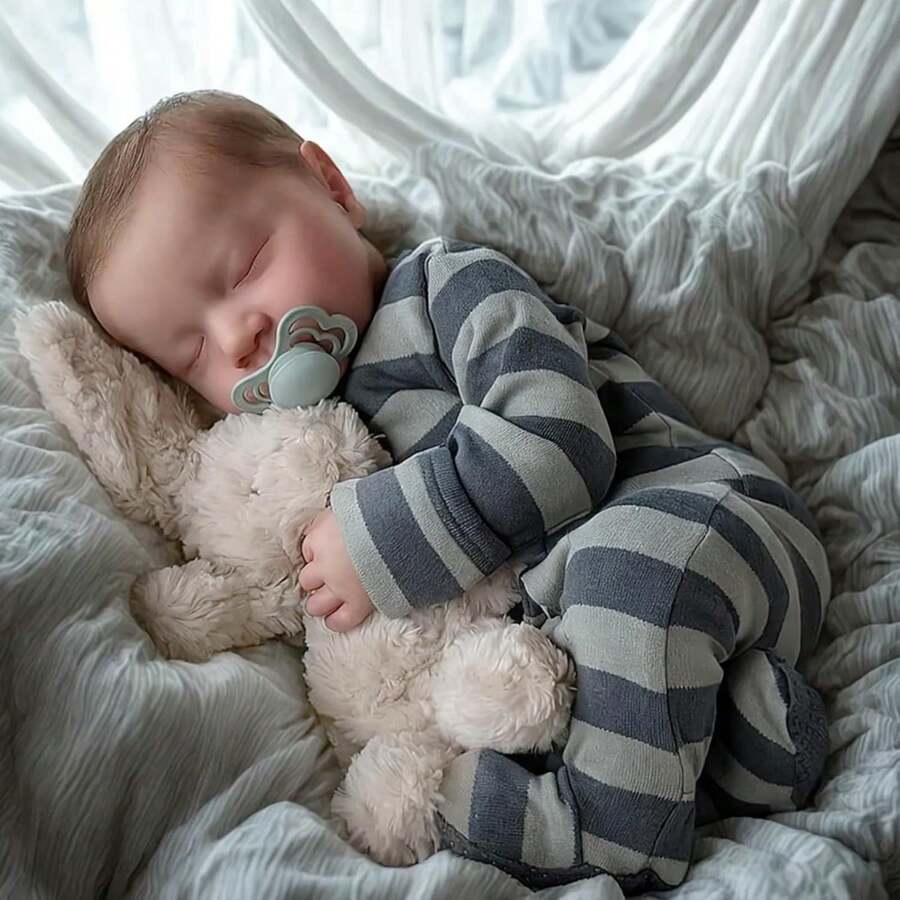 DreamyDolly Realistic Reborn Baby Dolls Boy  20 Inches Lifelike Baby Doll With Full Body Vinyl, Sleeping Newborn Baby Dolls Gift Toy For Kids Age 3 +Bebe Reborn Realistic Babies,Baby Alive,Reborn Baby ,Kids Toy,Realistic,Lifelike Baby Dolls,Toys ,Doll Toys - Nhiều màu - Xem 1