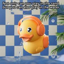 4/14 件沙滩玩具套装，可爱鸭子主题儿童沙滩玩具包括沙滩桶、铲子、动物沙模和喷壶，非常适合夏日海滩玩耍和水上乐趣 - 彩色 - 查看 8