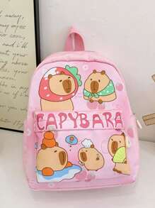 New Cartoon & Cute Backpack, Simple Fashion Casual Everyday Use - Multicolor - View 1
