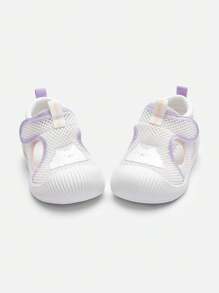 Balabala 幼兒透氣網眼涼鞋，輕便夏季嬰兒鞋，2025 - 白紫色調 - 查看 4