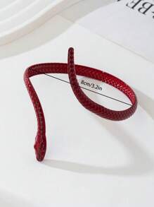 1 件红蛇设计臂带，经典朋克简约风格，独特创意耳环适合礼物、约会、俱乐部、千年虫