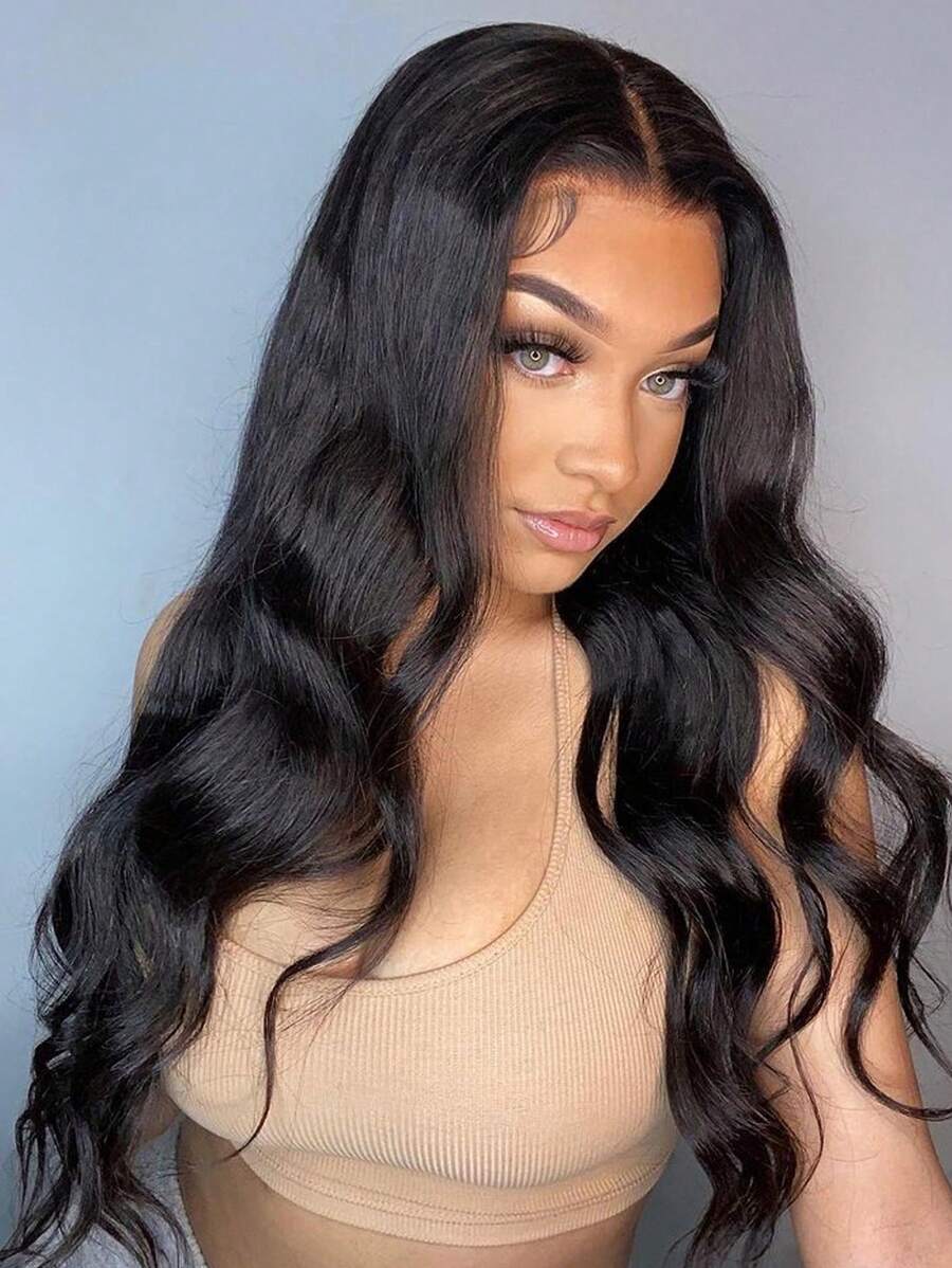 bling hair 9x6 Glueless Body Wave Wigs Human Hair Pre Plucked Pre Cut Body Wave 6x4 Glueless Wigs Human Hair Lace Closure Wigs Human Hair 200% Density - Natural Black - 查看 1