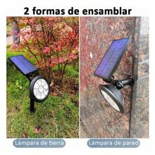 Lámpara Reflectora De Jardín,1 Lampada de Luz Solar Color Rgb para jardin - Negro - Ver 4