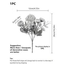 1PC/3PCS Artificial Flowers Silk Hydrangea Bouquets Fake Tea Roses For Spring Wedding Vase For Home Dining Room Bedroom Decorations, Festival Birthday Party Accessories, Outdoor Garden Decorations Gifts Graduation
