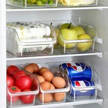 2 cái/1 cái Hũ đựng thực phẩm nhà bếp, Hộp đựng thực phẩm đựng lon nước ngọt cho tủ, tủ lạnh và tủ đông, đựng lon thực phẩm & súp, trong suốt - Trong sáng - Xem 10