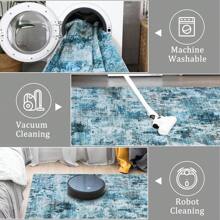 Washable Rug Area Rugs Large Modern Area Rug For Bedroom Indoor Soft Rug Accent Rug Non Slip Low Pile Throw Carpet For Dining Room Office, Living Room Rug