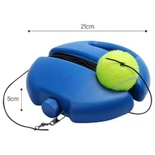 Tennis Trainer, Tennis Base With A Rope, Self-Study Tennis Rebound Player With Baseboard Trainer, Tennis Training Aid Tool - Blue - View 2