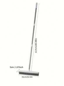 1支软毛扫帚，室内地板刷，适用于地毯、宠物毛发、猫狗毛发，可用于浴室、家居清洁和个人护理。 - 白色 - 查看 3