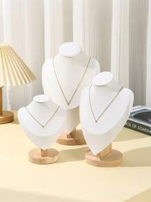 木制人体珠宝架、项链展示架、珠宝柜台展示道具、跳蚤市场配饰展示架