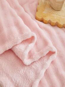 1 chiếc chăn lông cừu flannel, chăn lông cừu sọc ấm áp cho máy lạnh, chăn ngủ trưa thông thường cho văn phòng, chăn sofa, chăn lông Halloween, chăn choàng, thích hợp cho Giáng sinh, Lễ tạ ơn, chăn trải giường - Hồng - Xem 6