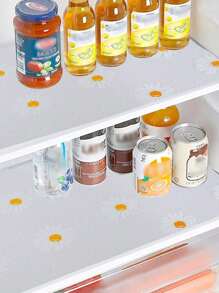 1 Rolle Gänseblümchen-Regaleinlage für Küchenschränke, selbstklebefrei, Schubladeneinlage, rutschfest, Kühlschrankeinlage, EVA wasserdichte Kühlschrankunterlage, Schrankmatten, einfach zu platzieren.