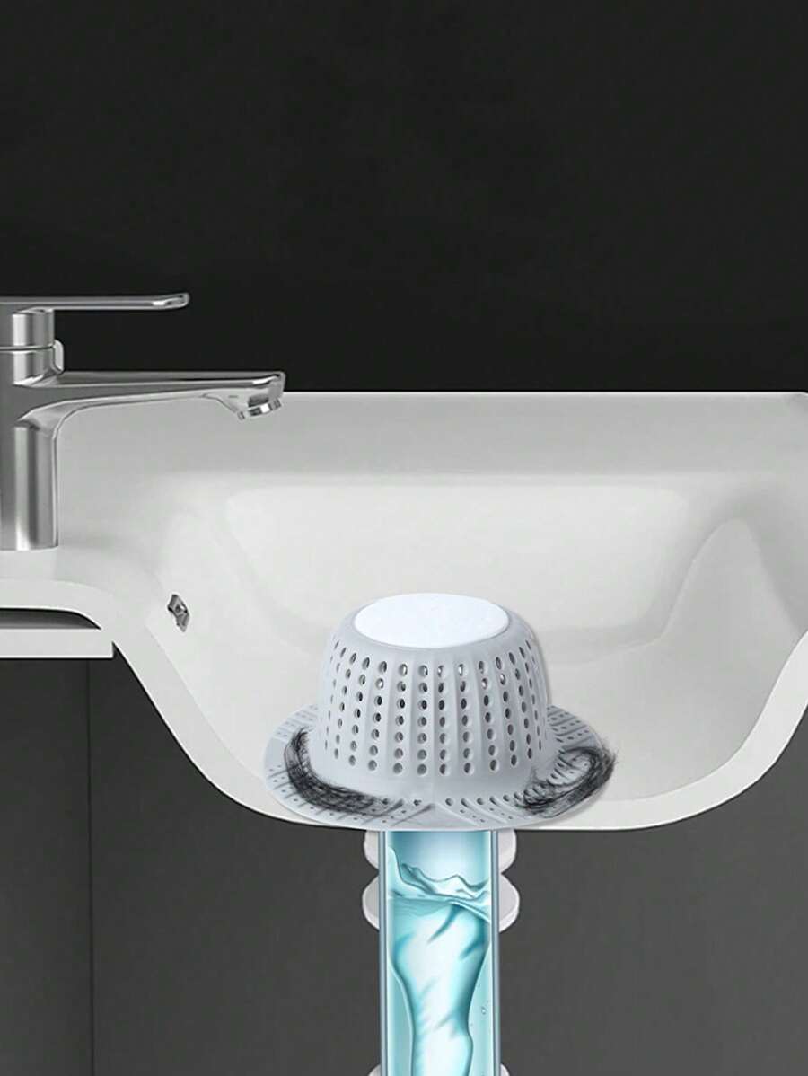 Tapón de silicona para el drenaje del lavabo, atrapa cabello, filtro anti-obstrucción, cubierta del drenaje para el baño, decoración del hogar y el baño para el verano - Multicolor - Ver 1