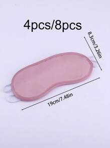 4/8pcs Hotel Disposable Eye Mask, Airline Travel Sleep Shade Eye Cover, Breathable Polyester Solid Color Eye Patch - Purple - View 8