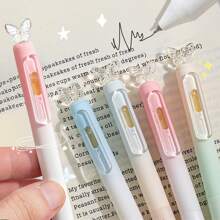 8pcs/4pcs/2pcs/1pc Rotating Butterfly Ballpoint Pens, Gradient Butterfly Push Button Ballpoint Pens, Waterproof Pens For Studying 0.5mm, School/Office Essential, Student Gift - Multicolor - View 4