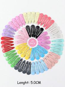 20/50/80/120 Pcs Girls Cute Random Candy-Colored Mini Snap Hair Clips, Colorful Small Barrettes Metal Hair Clips Hairpins Of Fine Hair For Daily Use